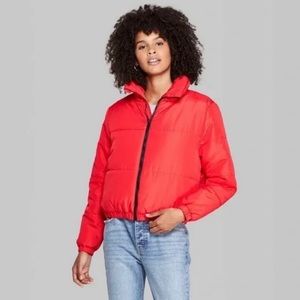 Wild Fable, Down & Puffer Jacket, Red, Medium